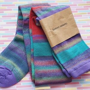 Tsumori Chisato Multicolor Striped Socks rare new